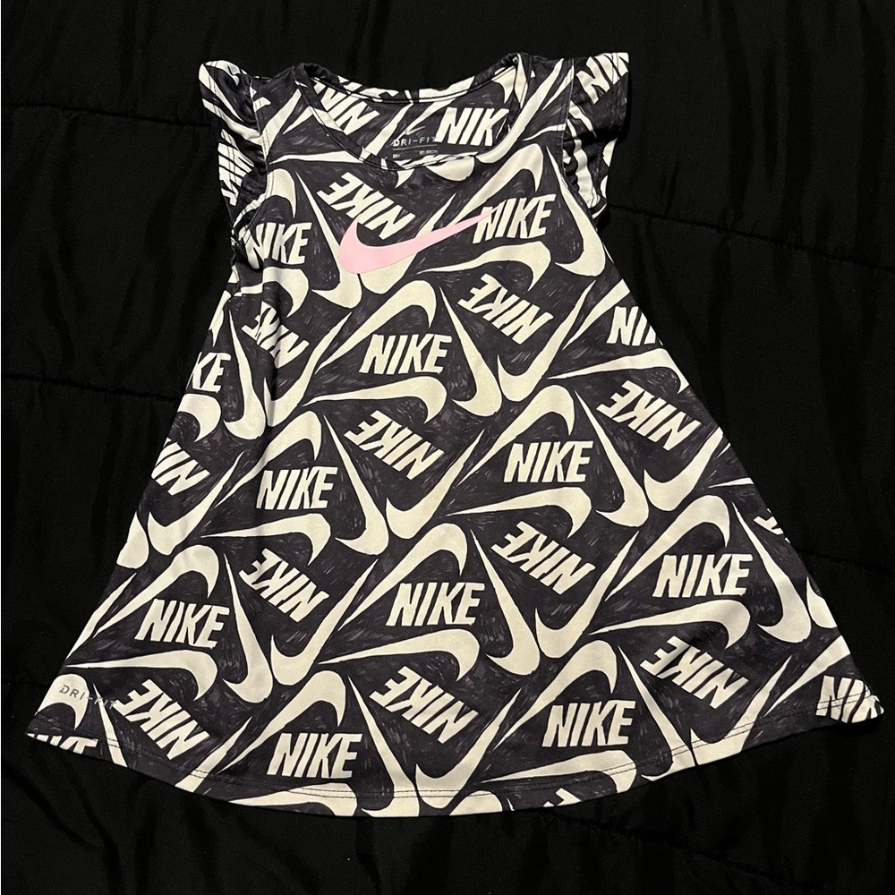 Nike Dri-FIT Black and White Graphic Dress